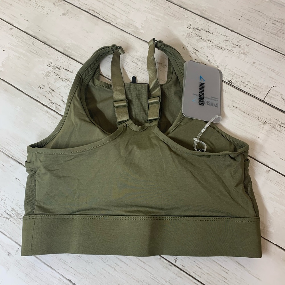 Gymshark elevate sports bra khaki green small NWT - Picture 7 of 10
